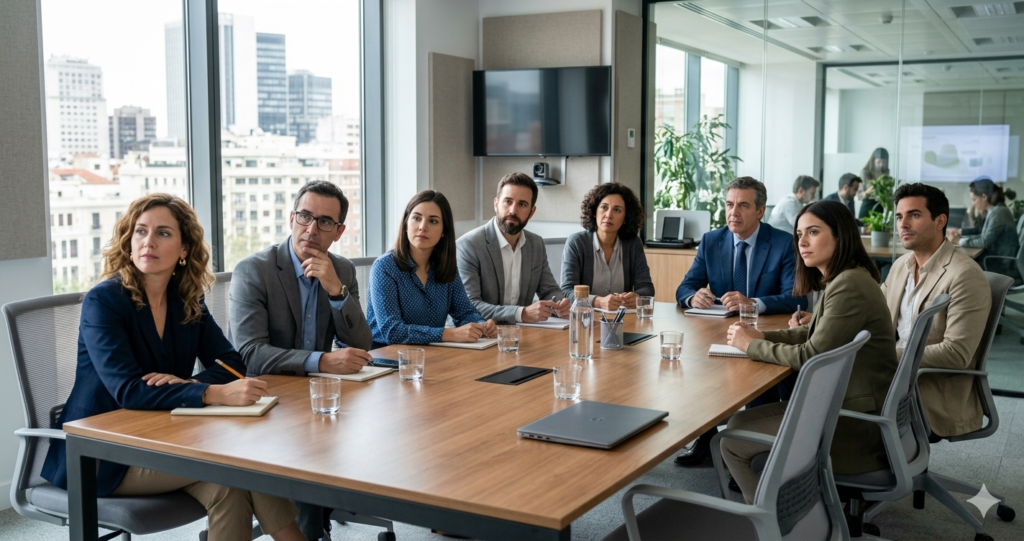 trabajadores-reunion-informativa-erte.jpg Grupo de trabajadores en reunión informativa sobre derechos ERTE