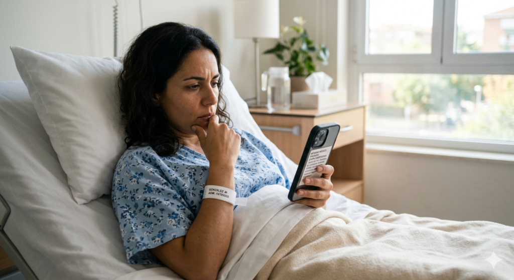 Trabajadora preocupada de baja médica que puede ser despedida